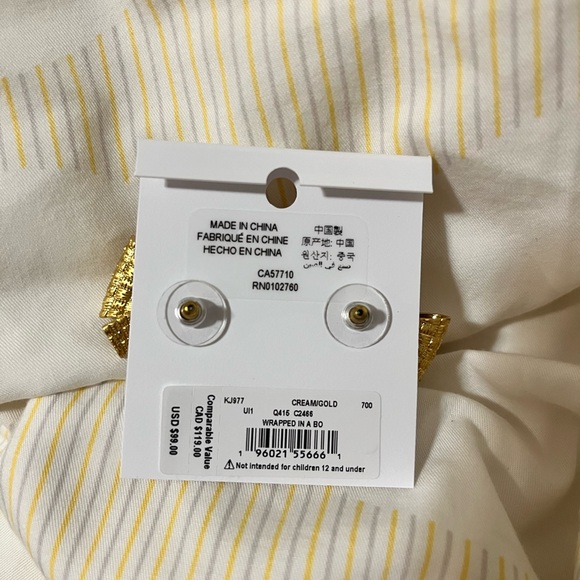 Kate Spade Wrapped In a Bow Gold Drop Earrings - Picture 4 of 4